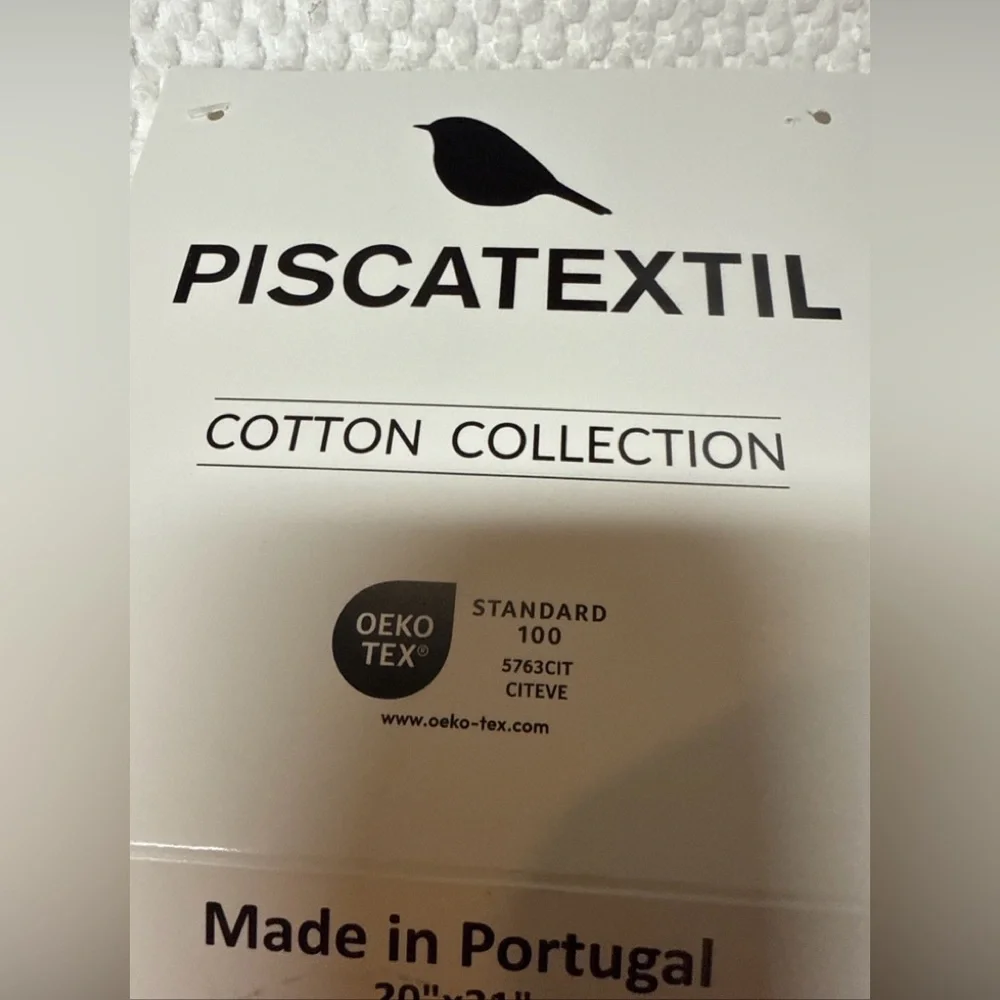 Piscatextile Bath Rug COTTON OEKO-TEX White 20 X31” Made In Portugal NWT